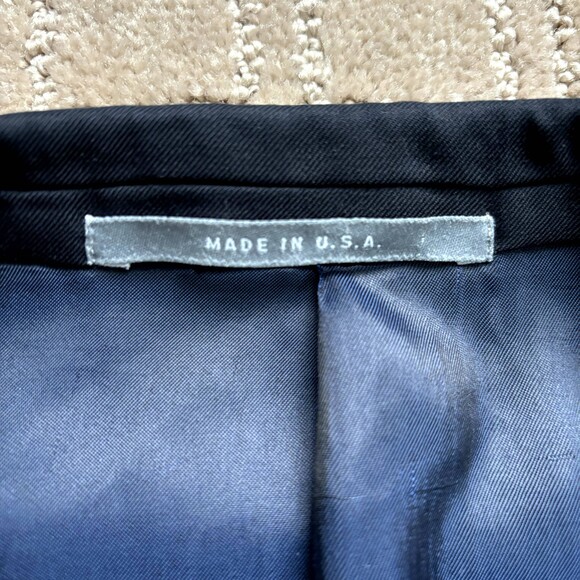 Hickey Freeman Wool Cashmere Blazer Men 43R Navy Copper Coin Button Sport Coat - Picture 6 of 15